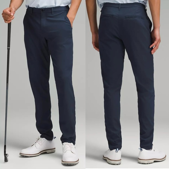 Lululemon ABC Slim-Fit Golf Trouser Pants in Navy Blue Men’s Size 40 - Picture 1 of 9